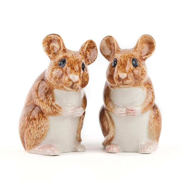 Hand Painted Salt and Pepper Set - Wood Mice - RhoolSalt and Pepper ShakerQuailHand Painted Salt and Pepper Set - Wood Mice