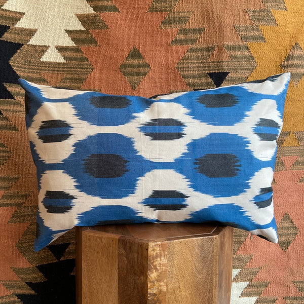 Ikat Cotton Cushion Cover Blue - RhoolCushionIkat CushionsIkat Cotton Cushion Cover Blue