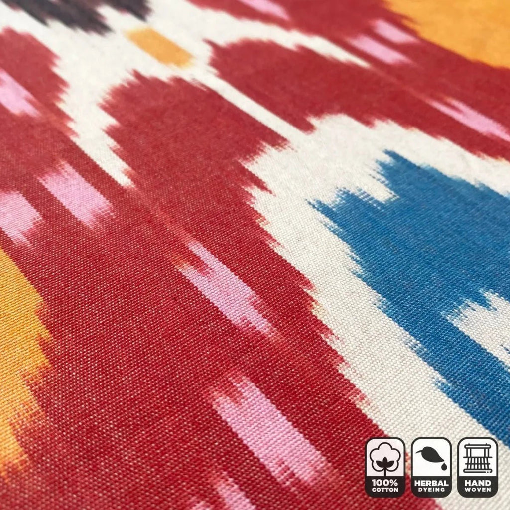 Ikat Cotton Cushion Cover Red - RhoolCushionIkat CushionsIkat Cotton Cushion Cover Red