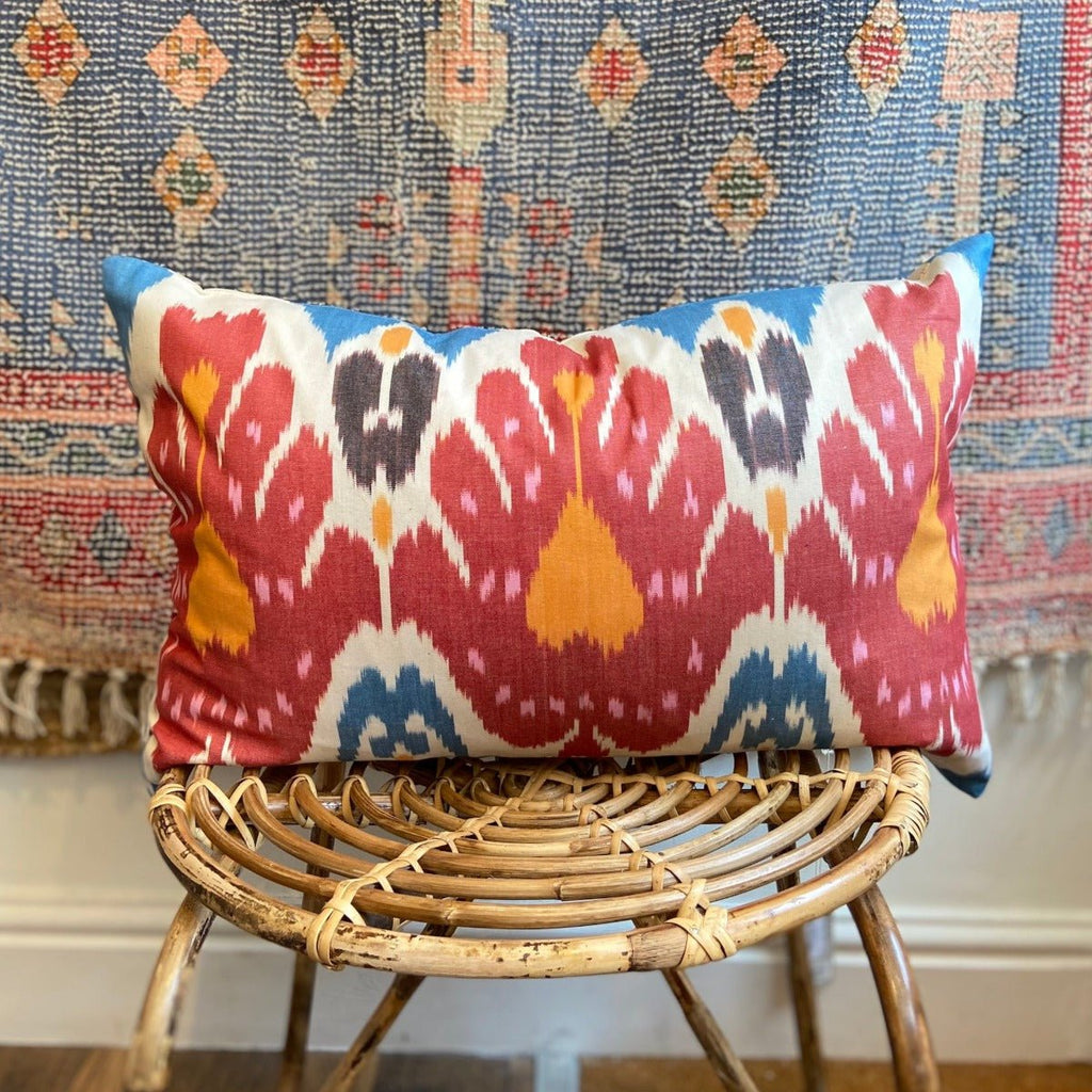 Ikat Cotton Cushion Cover Red - RhoolCushionIkat CushionsIkat Cotton Cushion Cover Red