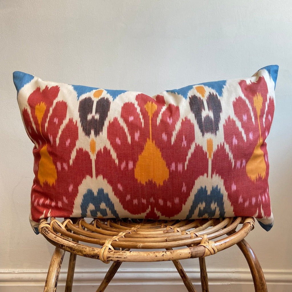 Ikat Cotton Cushion Cover Red - RhoolCushionIkat CushionsIkat Cotton Cushion Cover Red