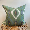 Ikat Zig Zag Cotton Cushion Cover Green - RhoolCushionIkat CushionsIkat Zig Zag Cotton Cushion Cover Green