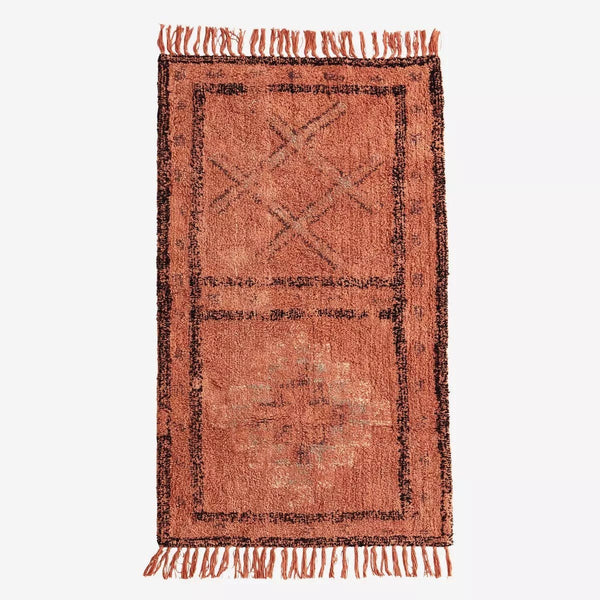 Madam Stoltz Rug Orange Tufted Cotton Runner 2500455397826