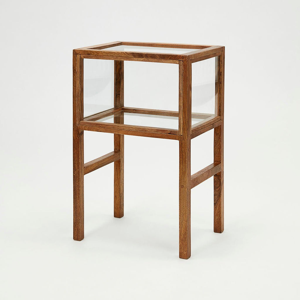 Mango Wood and Glass Side Table - RhoolSide TableHouse DoctorMango Wood and Glass Side Table