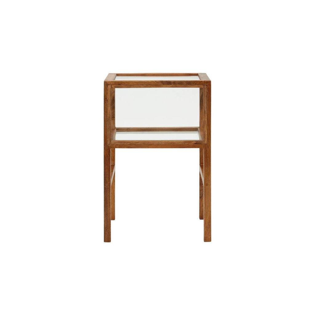 Mango Wood and Glass Side Table - RhoolSide TableHouse DoctorMango Wood and Glass Side Table