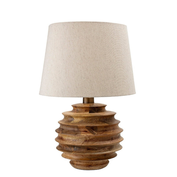 Mango Wood Table Lamp and Shade - RhoolLampBloomingvilleMango Wood Table Lamp and Shade