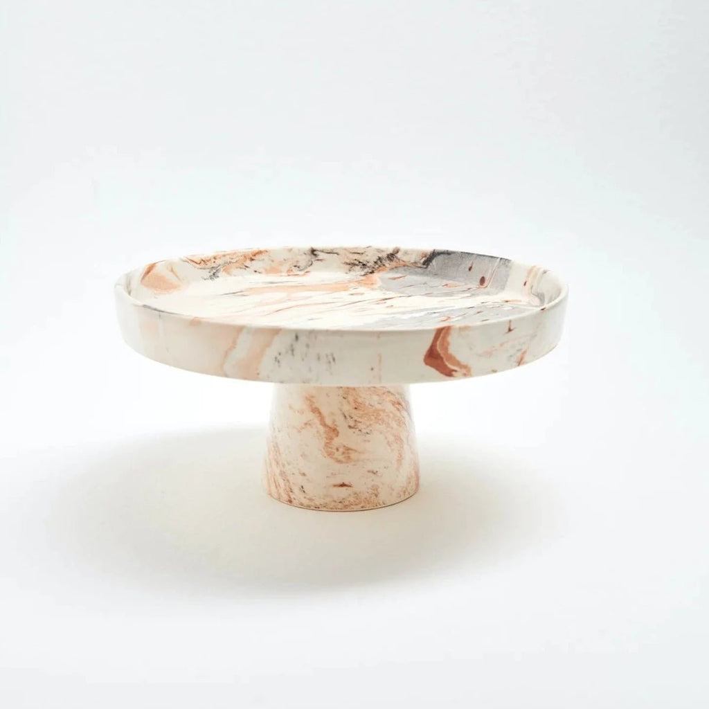 Marble Glaze Ceramic Cake Stand - RhoolCake StandEgg Back HomeMarble Glaze Ceramic Cake Stand