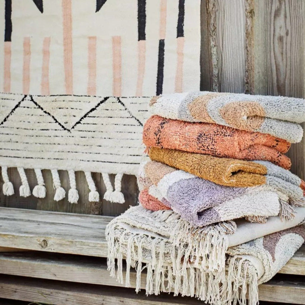 Orange Tufted Cotton Runner - RhoolRugMadam StoltzMadam Stoltz Rug Orange Tufted Cotton Runner 2500455397826