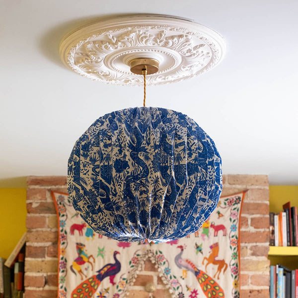 Origami Paper Lamp Shade - Blue Globe - RhoolLamp ShadesAARVENOrigami Paper Lamp Shade - Blue Globe