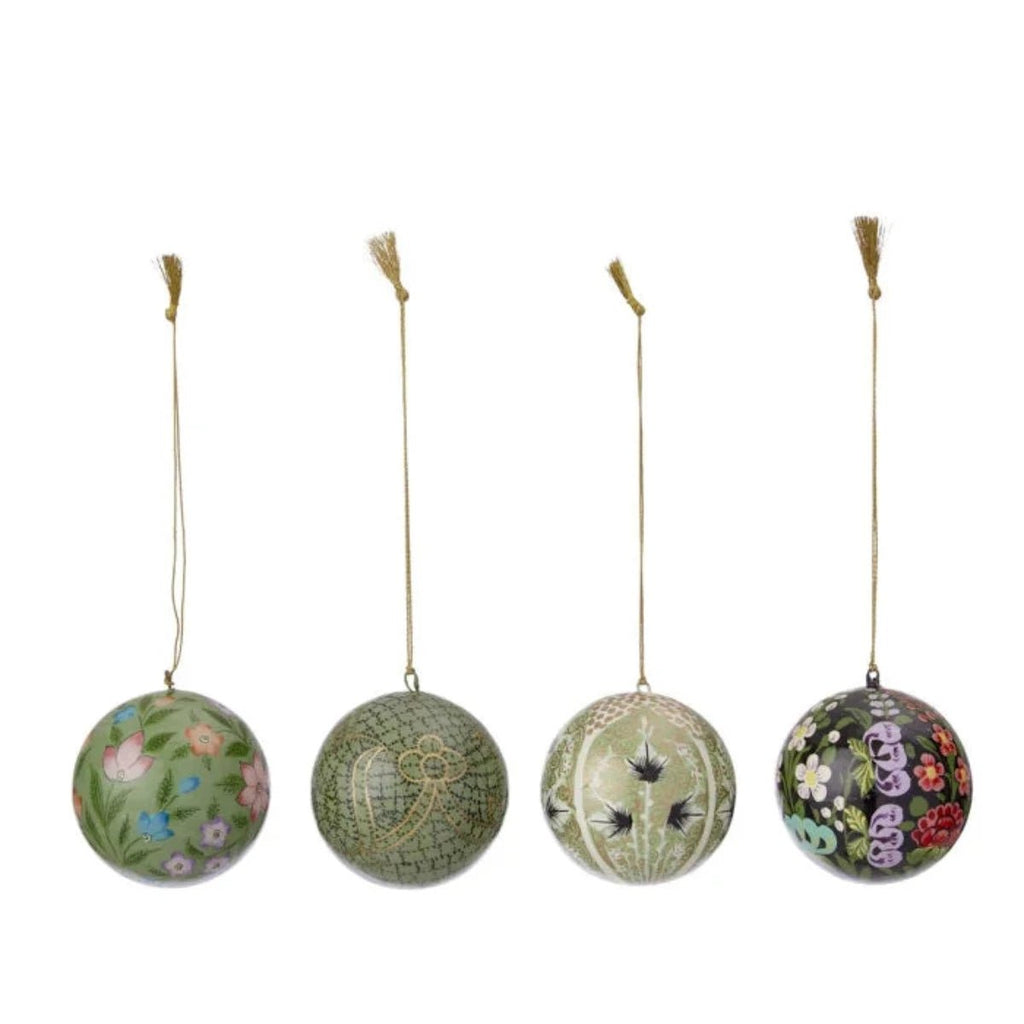 Papier Mache Hand Painted Bauble Set - RhoolBaubleBungalow DKPapier Mache Hand Painted Bauble Set