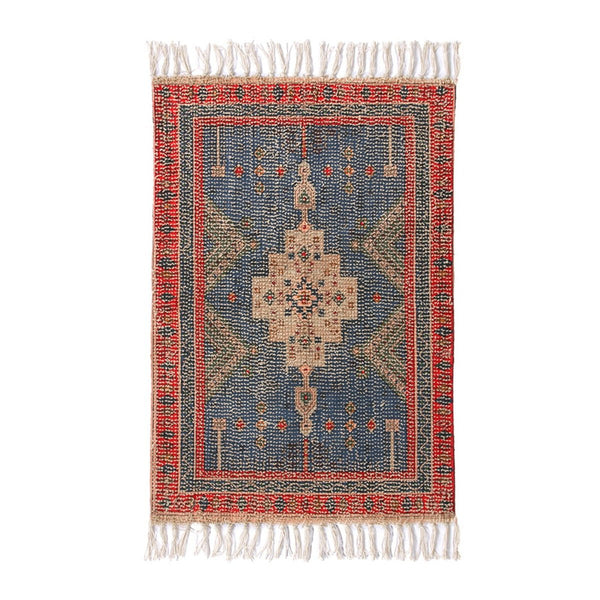Printed Blue and Red Bathmat - RhoolBath MattHKLivingPrinted Blue and Red Bathmat