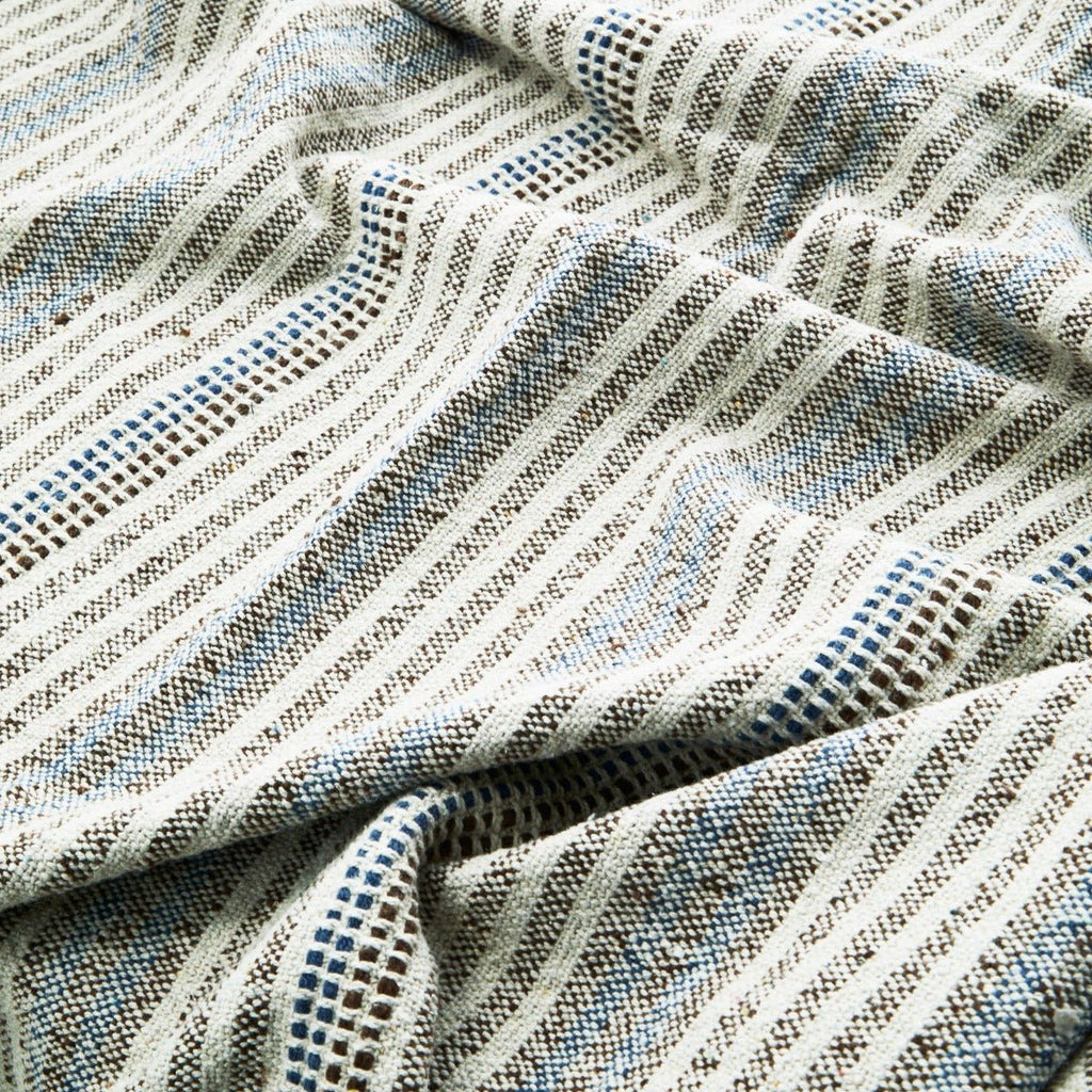 Recycled Striped Cotton Throw - RhoolThrowMadam StoltzRecycled Striped Cotton Throw