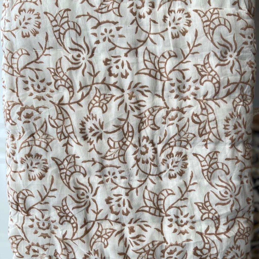 Reversible Block Print Cotton Quilt - RhoolQuiltBlock Print QuiltReversible Block Print Cotton Quilt