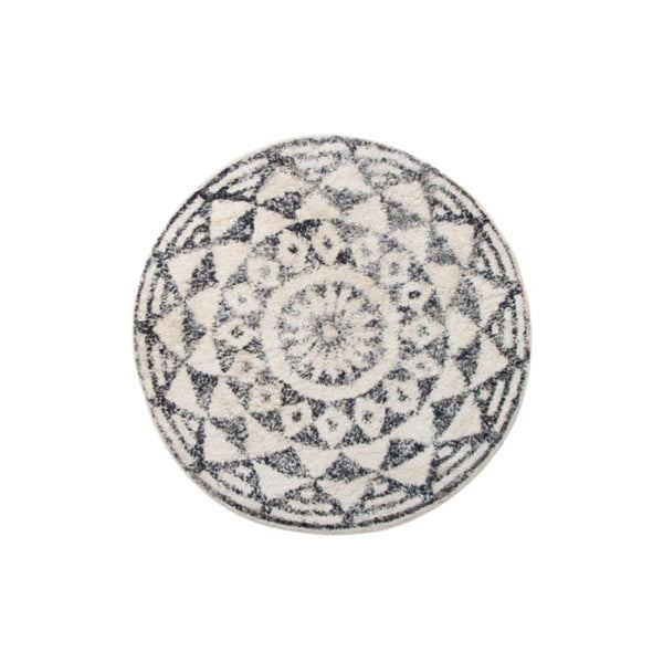Round Cotton Geometric Bathmat - RhoolBath MattHKLivingHKLiving Bath Matt Round Cotton Geometric Bathmat 8718921003322