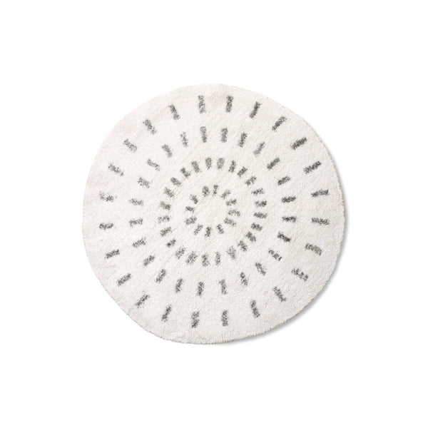 Round Cotton Swirl Bathmat - RhoolBath MattHKLivingHKLiving Bath Matt Round Cotton Swirl Bathmat 8718921039291