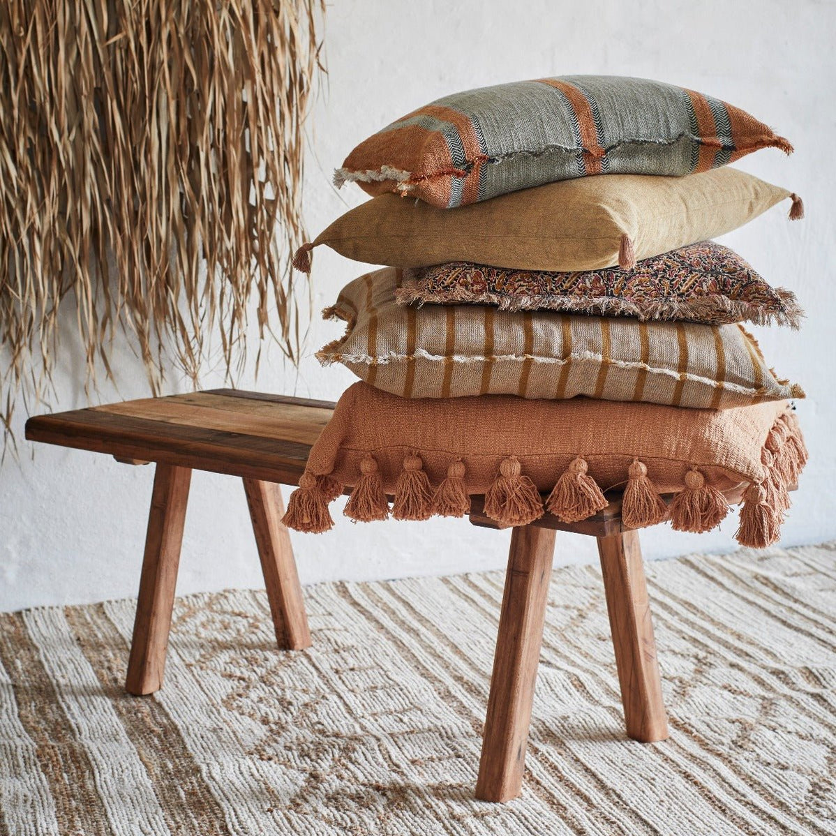 Madam Stoltz Recycled Wooden Bench