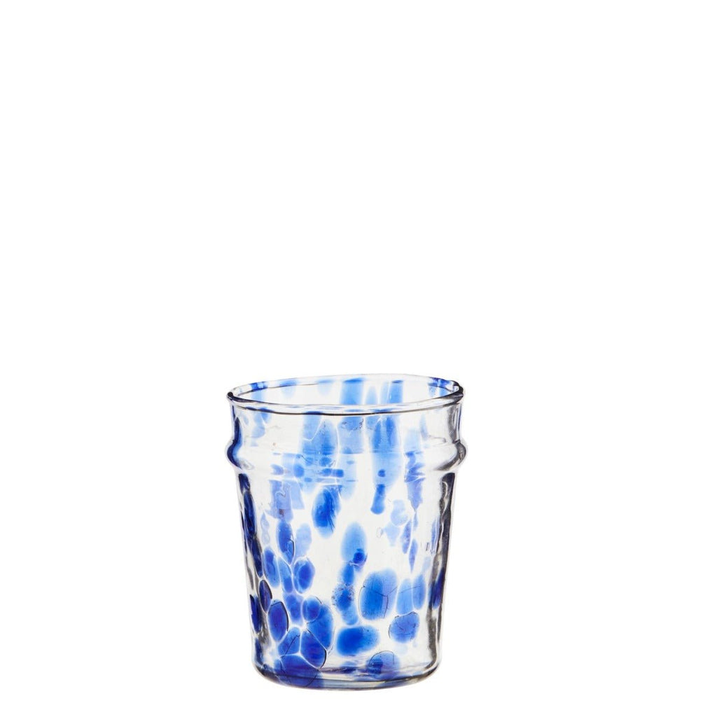 Splatter Drinking Glass Blue - RhoolDrinking GlassMadam StoltzSplatter Drinking Glass Blue