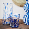 Splatter Drinking Glass Blue - RhoolDrinking GlassMadam StoltzSplatter Drinking Glass Blue