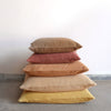 Stonewashed Cotton Cushion Cover - Brick - RhoolCushionStone Washed CottonStonewashed Cotton Cushion Cover - Brick