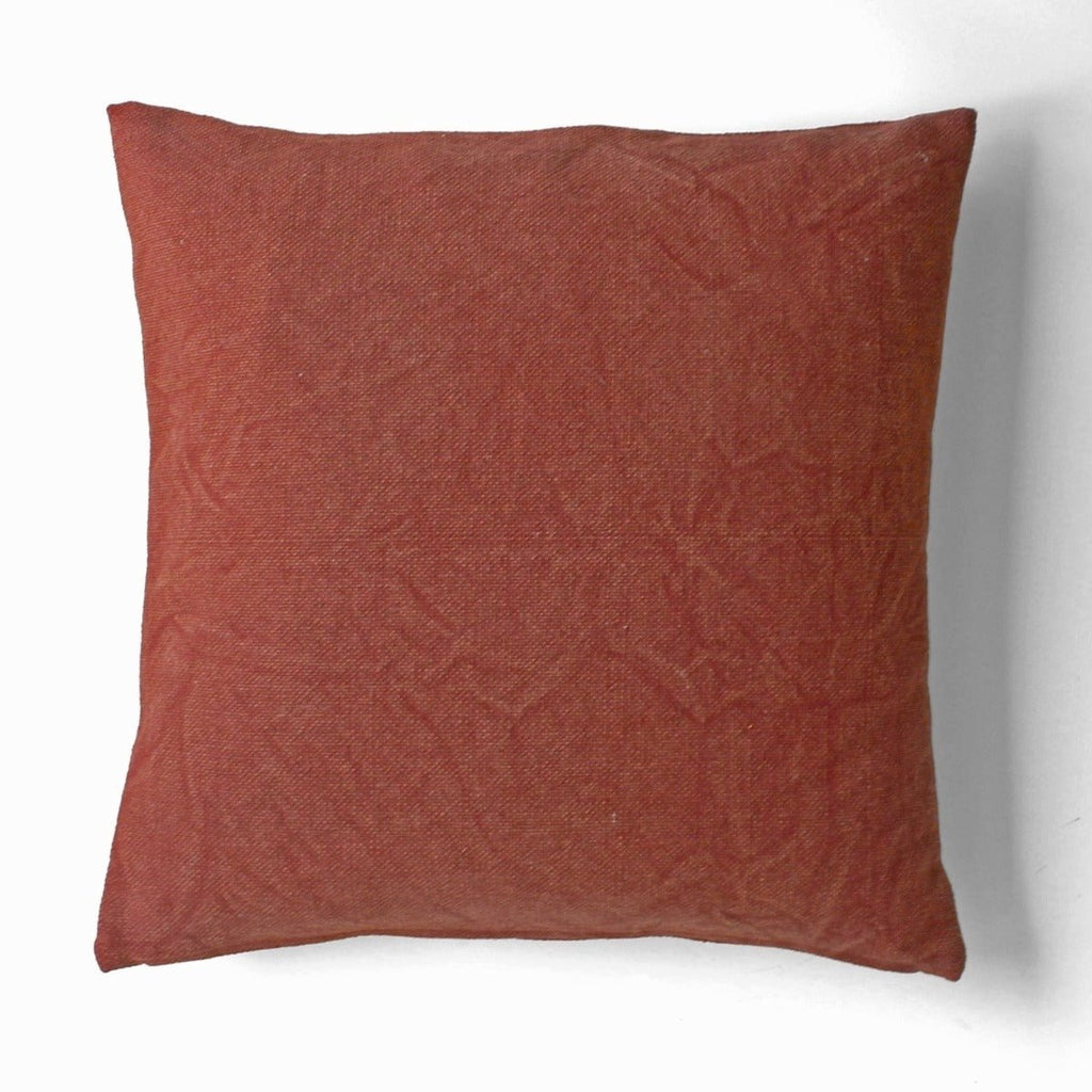 Stonewashed Cotton Cushion Cover - Brick - RhoolCushionStone Washed CottonStonewashed Cotton Cushion Cover - Brick