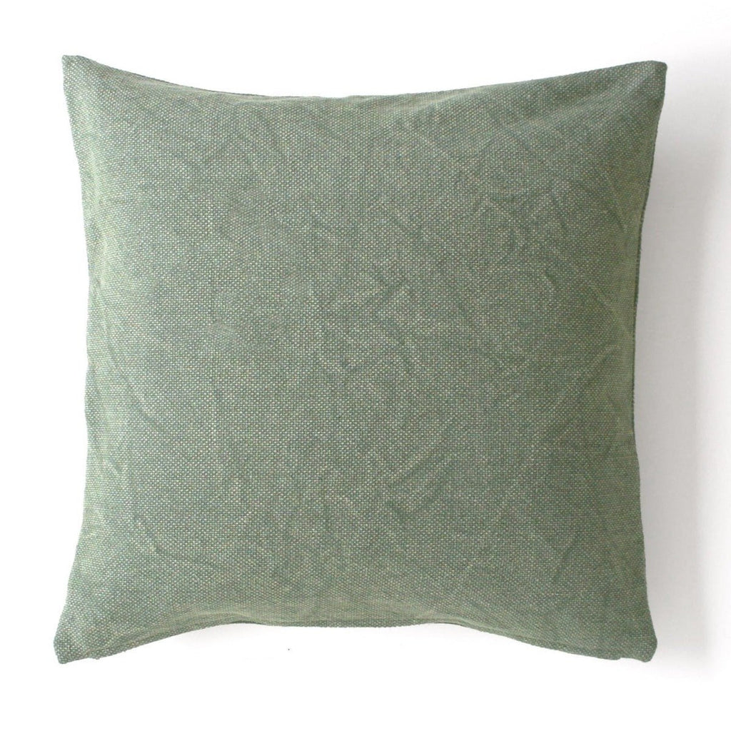 Stonewashed Cotton Cushion Cover - Green - RhoolCushionStone Washed CottonStonewashed Cotton Cushion Cover - Green