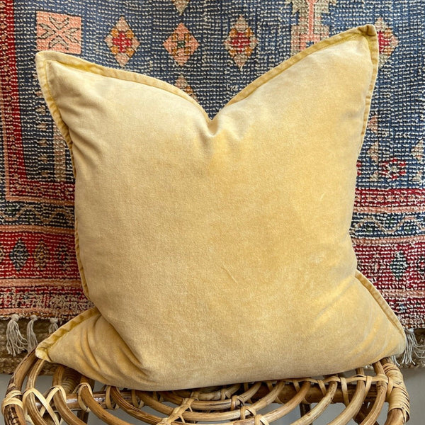 Stonewashed Velvet Cushion Cover - Amber - RhoolCushionStone Washed VelvetStonewashed Velvet Cushion Cover - Amber