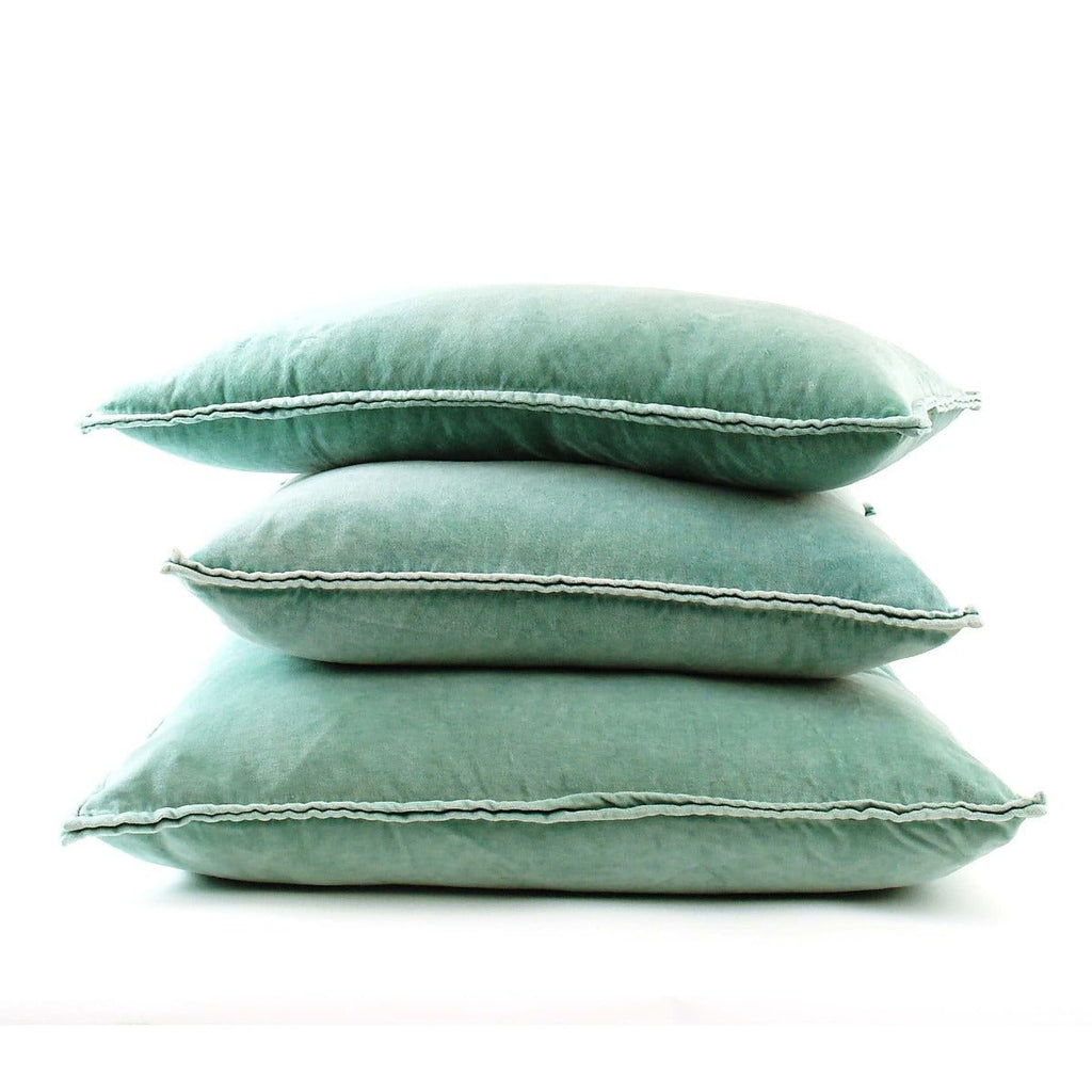 Stonewashed Velvet Cushion Cover - Emerald - RhoolChair & Sofa CushionsStone Washed VelvetStonewashed Velvet Cushion Cover - Emerald