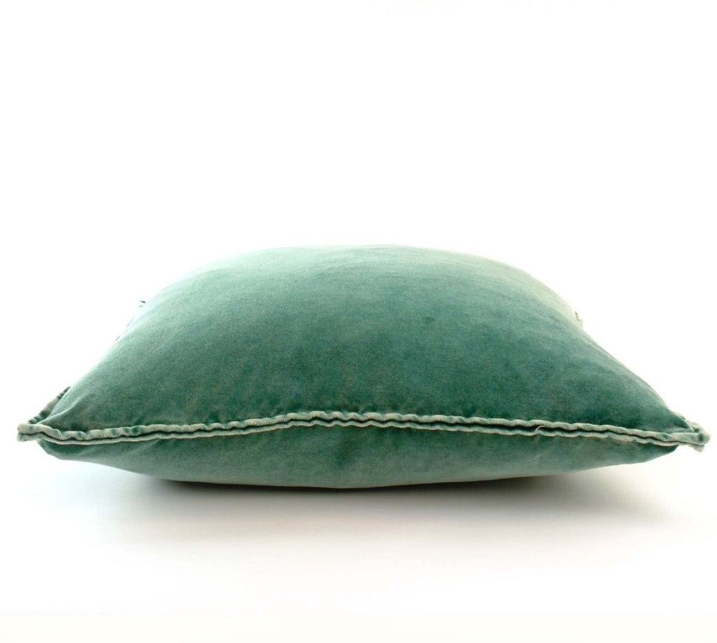 Stonewashed Velvet Cushion Cover - Emerald - RhoolChair & Sofa CushionsStone Washed VelvetStonewashed Velvet Cushion Cover - Emerald