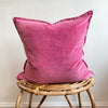 Stonewashed Velvet Cushion Cover - Magenta - RhoolCushionStone Washed VelvetStonewashed Velvet Cushion Cover - Magenta