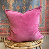 Stonewashed Velvet Cushion Cover - Magenta - RhoolCushionStone Washed VelvetStonewashed Velvet Cushion Cover - Magenta