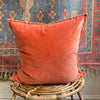 Stonewashed Velvet Cushion Cover - Mandarin - RhoolCushionStone Washed VelvetStonewashed Velvet Cushion Cover - Mandarin