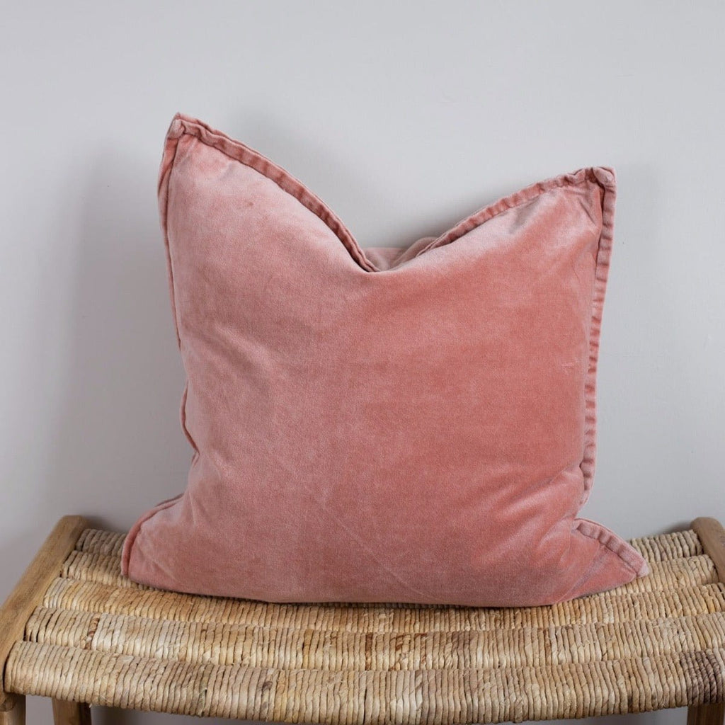 Stonewashed Velvet Cushion Cover - Soft Flamingo Pink - RhoolCushionStone Washed VelvetStone Washed Velvet Cushion Stonewashed Velvet Cushion Cover - Soft Flamingo Pink 02003604303