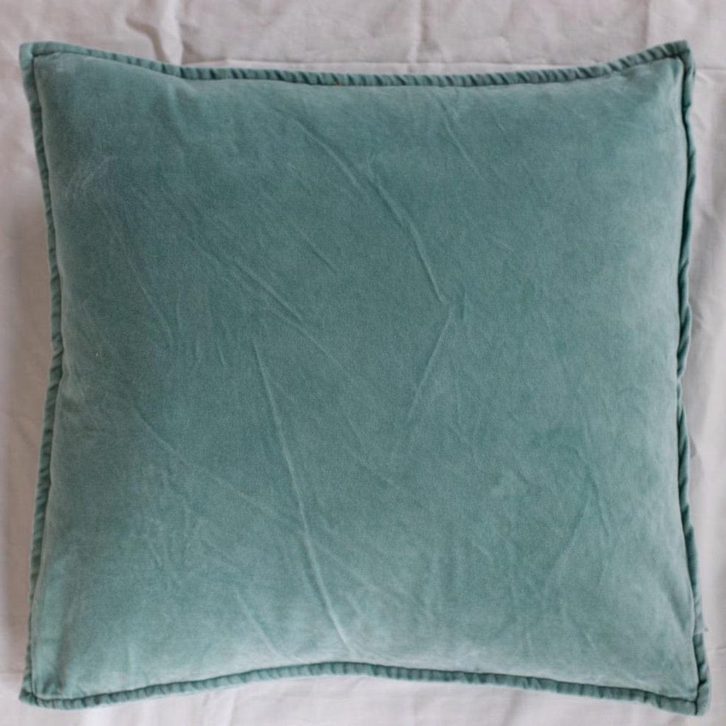 Stonewashed Velvet Cushion Cover - Turquoise - RhoolCushionStone Washed VelvetStone Washed Velvet Cushion Stonewashed Velvet Cushion Cover - Turquoise