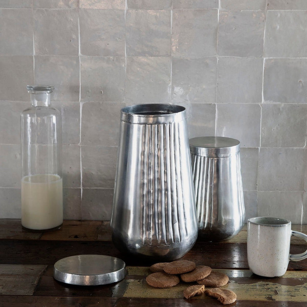 Tall Silver Kitchen Storage Canister - RhoolStorage JarHouse DoctorHouse Doctor Storage Jar Tall Silver Kitchen Storage Canister 5707644558960