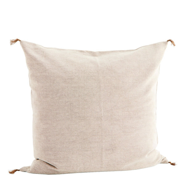 Washed Cotton Cushion Cover - Beige Stone - RhoolCushionMadam StoltzWashed Cotton Cushion Cover - Beige Stone