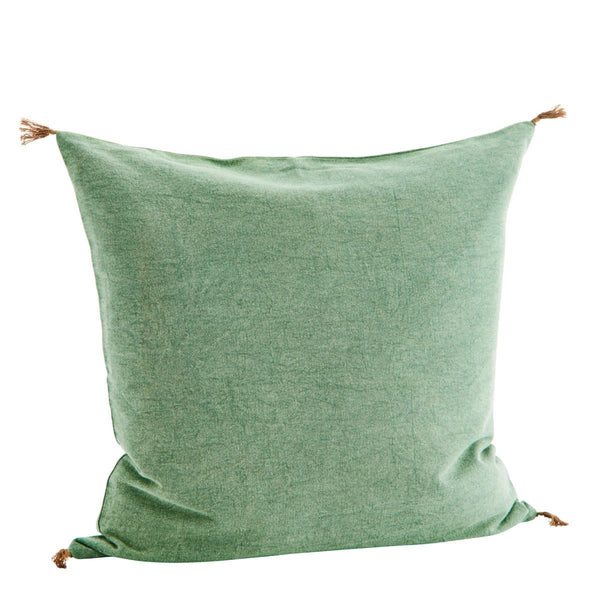 Washed Cotton Cushion Cover - Moss Green - RhoolCushionMadam StoltzWashed Cotton Cushion Cover - Moss Green