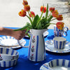 White Hand Painted Ceramic Large Jug - RhoolJugPó de BarroWhite Hand Painted Ceramic Large Jug